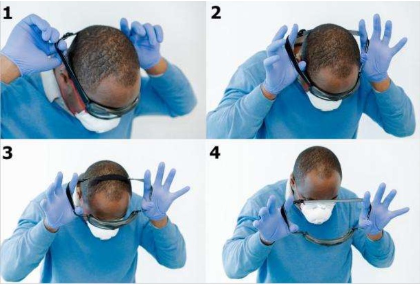 Як зняти окуляри з тканинною еластичною гумкою (крок 1-4)